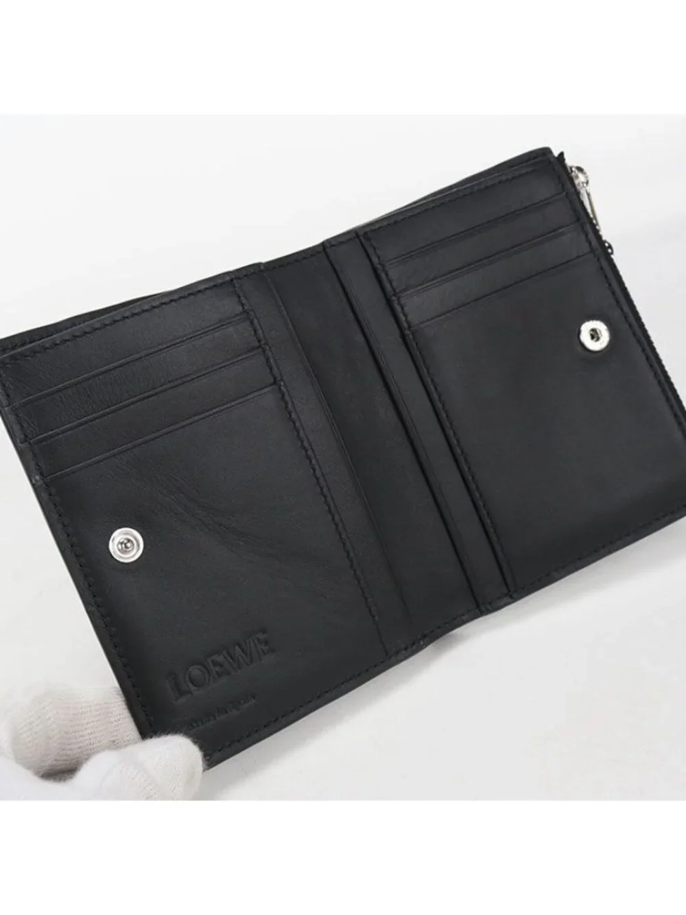 Loewe Slim Compact Wallet Puzzle Bifold Classic Calf